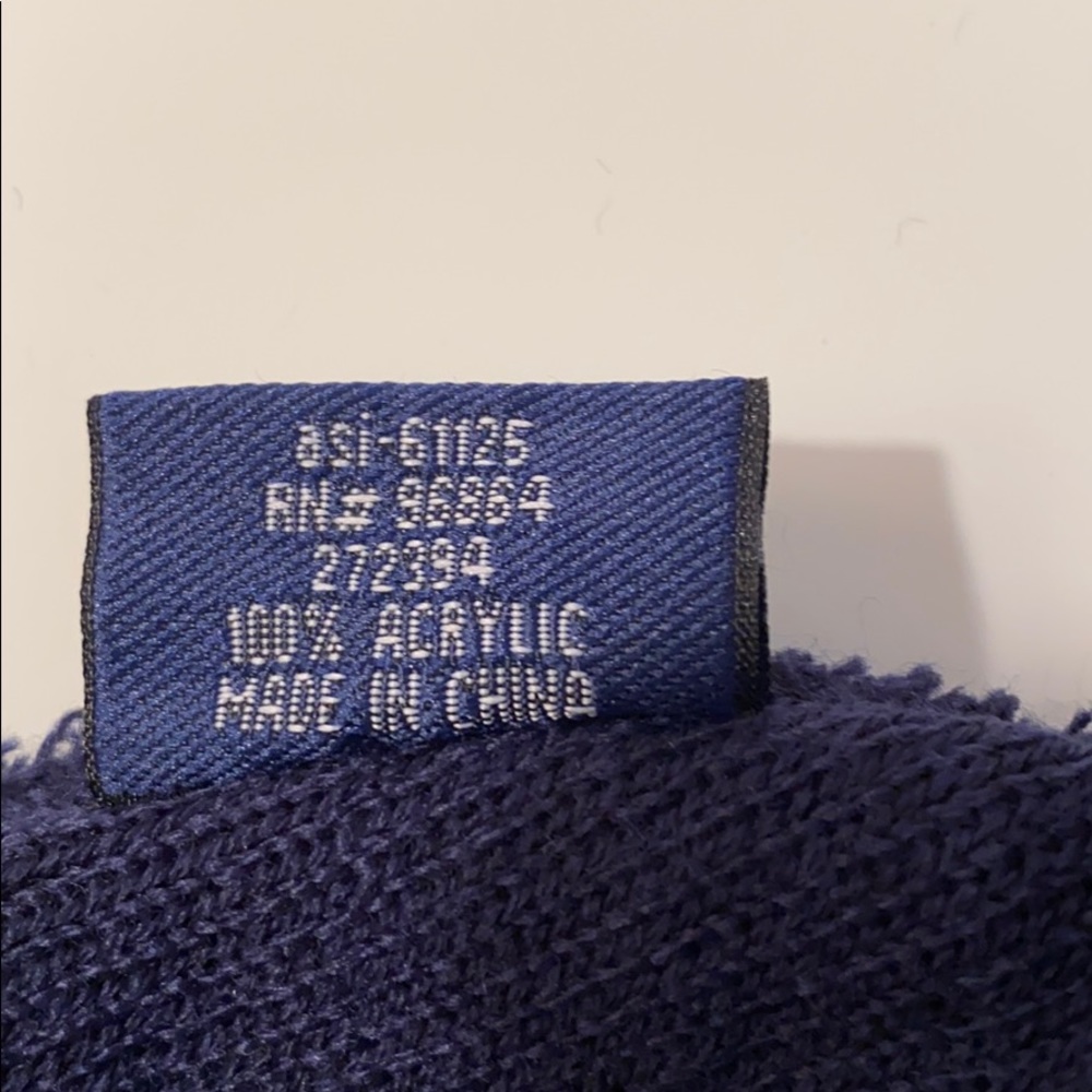 Navy West beanie hat acrylic - Picture 5 of 5